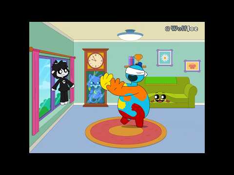 Catnap’s Dangerous Blindfold Tag (Poppy PlayTime) #playtime | Wolf Joe Toons | 파피플레이타임