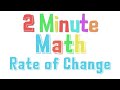 Understanding Rate of Change Concepts