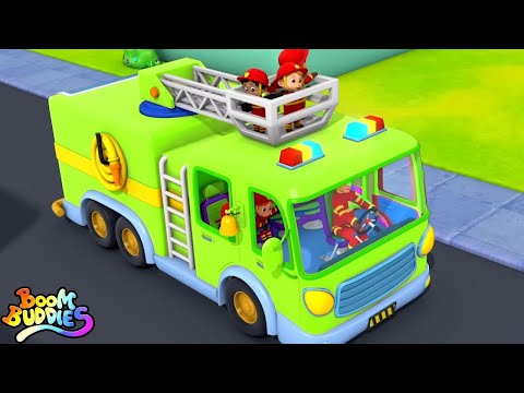 Wheels On The Firetruck, Big Green Firetruck & More Nursery Rhymes for Kids