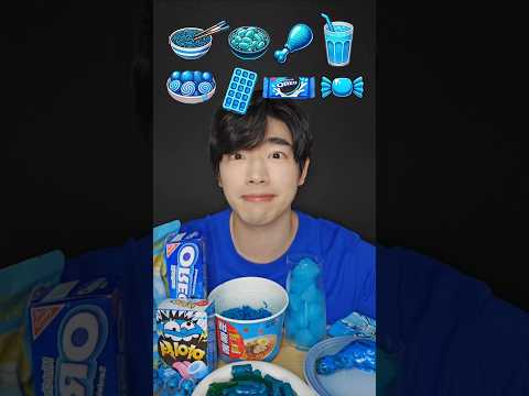 Blue food mukbang ASMR🔵 #shorts