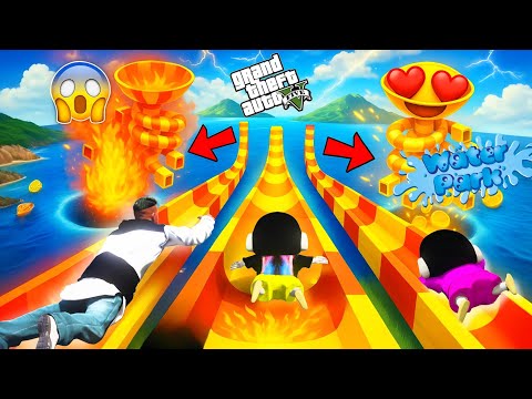 GTA 5 : Franklin & Shinchan Going To WATERPARK & Swimming POOL In GTA 5 | JSS GAMER