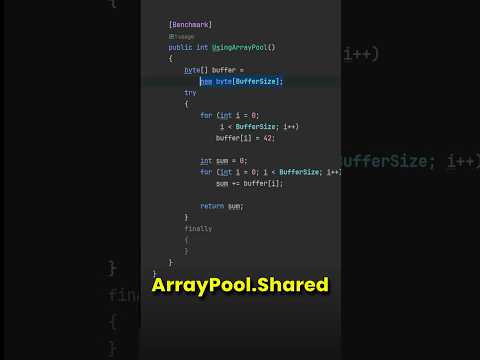 ArrayPool in .NET is insanely fast