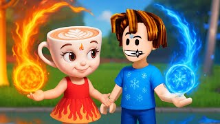 ROBLOX Brookhaven 🏡RP - FUNNY MOMENTS: ICE Vs FIRE... Peter & Cappuccina Become Elements in Roblox