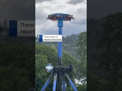 People stuck upside down on ride