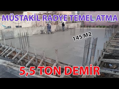 Sağlam işçilik! Tek kat ev için 5,5 ton demiri radye temelde harcadı / Building / Workers / İnşaat