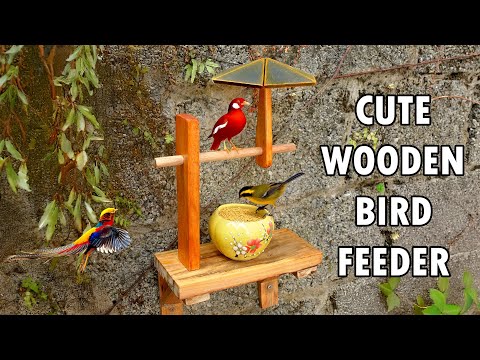 Elegant bird feeder  from wood