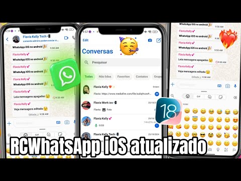 RCWHATSAPP iOS V10.2 🥳 WHATSAPP ESTILO IPHONE ATUALIZADO 🤩 EMOJIS iOS + TEMA iOS | COM SEU NÚMERO 🎉