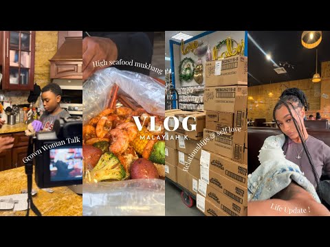 VLOG: Life Update, Girl Talk, New Baby, High Seafood Mukbang, Relationships, Co-parenting,Self-Love