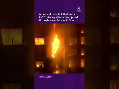 At least 4 killed in Spain tower block fire