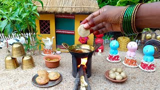 Miniature Bihar Adra Special Chana Dal Puri & Kheer Recipe | Mini kitchen | Miniature housewife