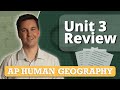 Key Concepts of AP Human Geography Unit 3