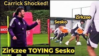 Moment Zirkzee Skills SHOCKED Carrick in Training this morning ahead of Bournemouth Game…