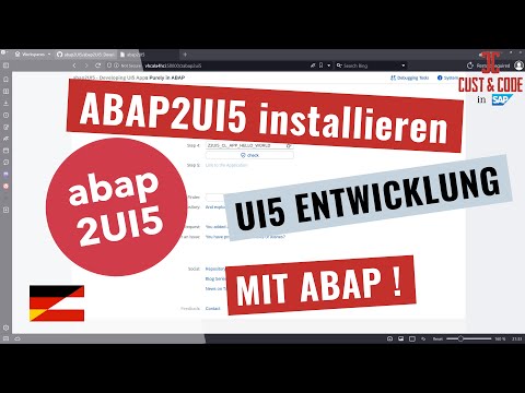 ABAP2UI5 installieren – UI5 Entwicklung mit ABAP – ohne JS, OData und RAP [deutsch]