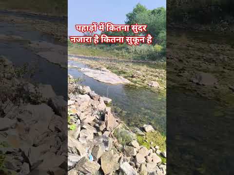 प्रकृति की गोद में पहाड़ों के बीचो बीच बहती नदी #trendingshorts #वीडियो #reel #pahad #nadiya