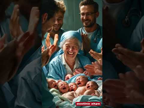 The old lady gave birth successfully.