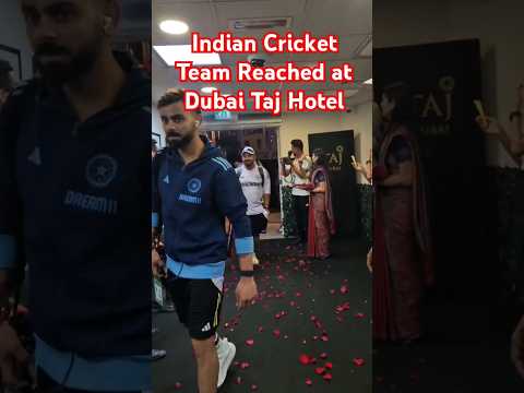 Warm Welcome To Indian Cricket Team At Dubai Taj Hotel #tajhotels #dubai #indiancricketer #teamindia