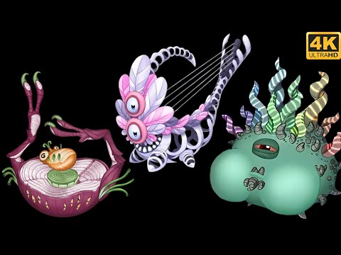 Rare Larvaluss / Blow't / Squot - Comparison (My Singing Monsters) 4k