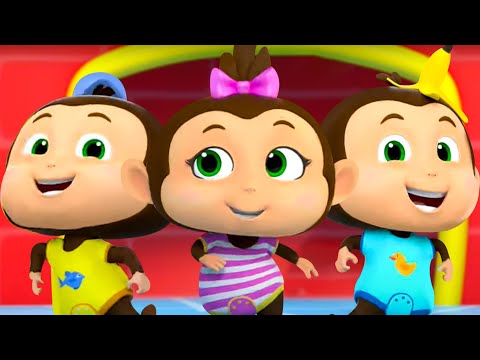 Learn to Count 5 with Five Little Monkeys + More Nursery Rhymes & Baby Songs