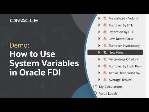 How to Use System Variables in Oracle Fusion Data Intelligence: Demo