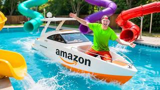 I Built a Backyard Waterpark Using ONLY AMAZON!