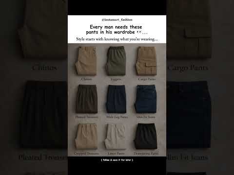 9 Essential Pants Every Man Should Own | Complete Men’s Wardrobe Guide