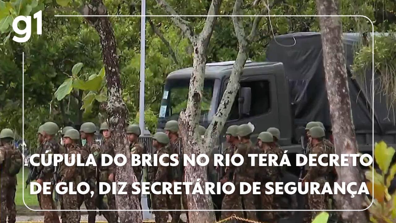 Esquema de segurança da Cúpula do Brics no Rio terá GLO, diz secretário de segurança #g1