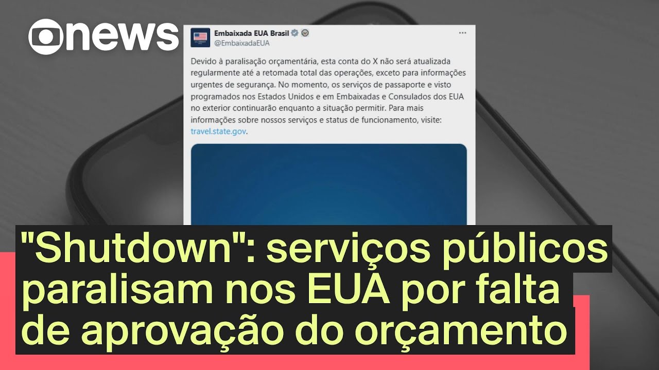 Shutdown serviços públicos paralisam nos EUA por falta de aprovação do orçamento | GloboNews Mais