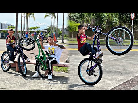 Volví a sacar a justin a montar,esta vez me sorprendio (domino mi bici)🤯🔥👦🏼