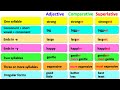 Comparative and Superlative Adjectives
