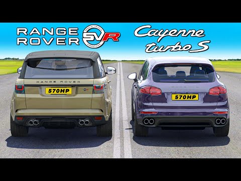 570HP Range Rover SVR v 570HP Porsche Cayenne Turbo S: DRAG RACE | Assetto Corsa