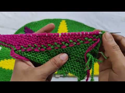 42 फंदे से बनाया बहुत ही सुंदर सा राउंड शेप डोरमेट l Home made doormat, paydan,