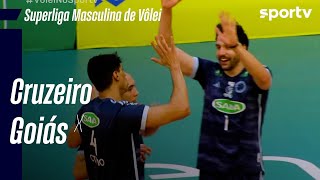 CRUZEIRO 3 X 0 GOIÁS | MELHORES MOMENTOS | SUPERLIGA MASCULINA DE VÔLEI 2024/25 | sportv