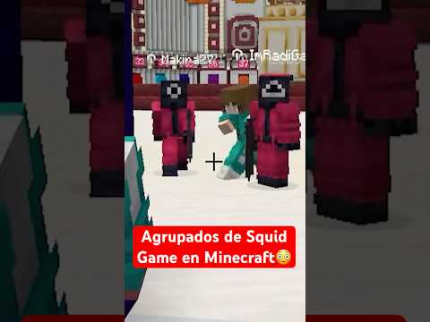 Agrupados de Squid Game en Minecraft es lo MÁS DIFÍCIL del MUNDO😭 #squidgame #squidgame2 #minecraft