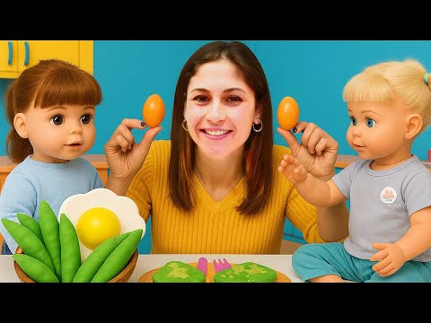 Ayşe, Gül ve Ece'ye yemek yapıyor: Fasulyeli omletle lezzetli çözüm buluyor! 🍳 Yemek yapma oyunları