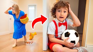 Eva and Little brother built a SECRET Hidden Gaming Room