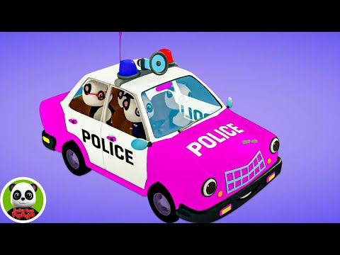 Wheels on the Police Car Nursery Rhyme, Baby Song by @babybaopanda