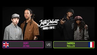 Juste Debout 2025 - House Dance TOP 16 - Rory & Jevan VS Darren & Willis