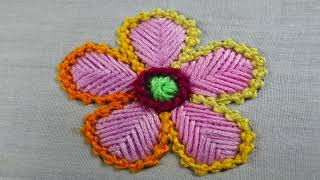 easy hand embroidery flower tutorial