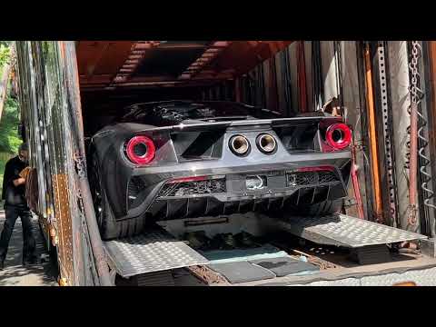 Insane Looking Liquid Carbon Ford GT Delivery!