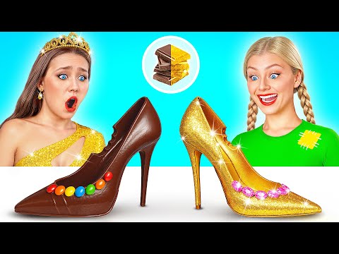チョコレートの食べ物 vs 本物の食べ物のチャレンジ | おもしろい食べ物戦争 Multi DO Challenge