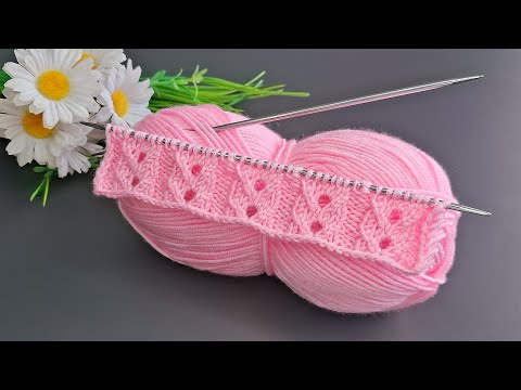 Üç Günde Yelek Örün 🌸Kolay İki Şiş Örgü Yelek Model Desen 🌸#knitting #crochet #handmade #flower