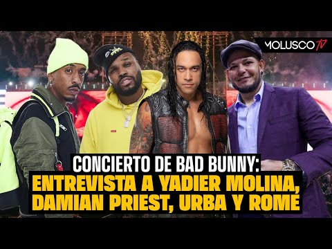 Entrevista a Yadier Molina, WWE Damian Priest, Urba y Rome desde el concert de Bad Bunny