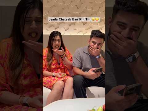 Jyada Chalaak Ban Rahi Thi 😂 Must Watch 😝 #prankvideo #rajatswati #comedy #funnycouple #ytshorts