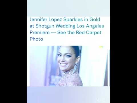 Jennifer Lopez Sparkles in Gold at Shotgun Wedding Los Angeles Premiere — See the Red Carpet Photo