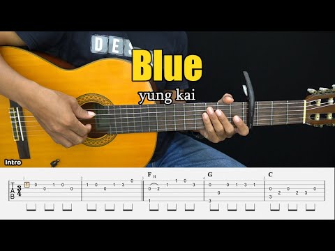 Blue - yung kai - Fingerstyle Guitar Tutorial + TAB & Lyrics