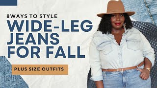 8 Plus Size Wide Leg Jean Outfits To Rock This Fall Season