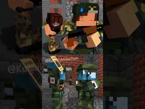 JJ’s Sister Turns into Rambo and Destroys an Enemy Army!🪖 - MAIZEN Minecraft Animation #shorts