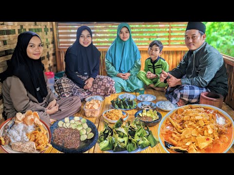 Adik Kakak Menginap, Masak Subuh Di Kampung, Hujan Gerimis,  Masak Rebung, Pelas Udang, Jengkol Sepi