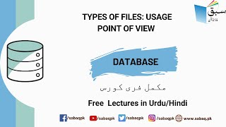 Types of Files : Usage Point of View