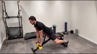 Kettlebell Silverback Shrug on Bench